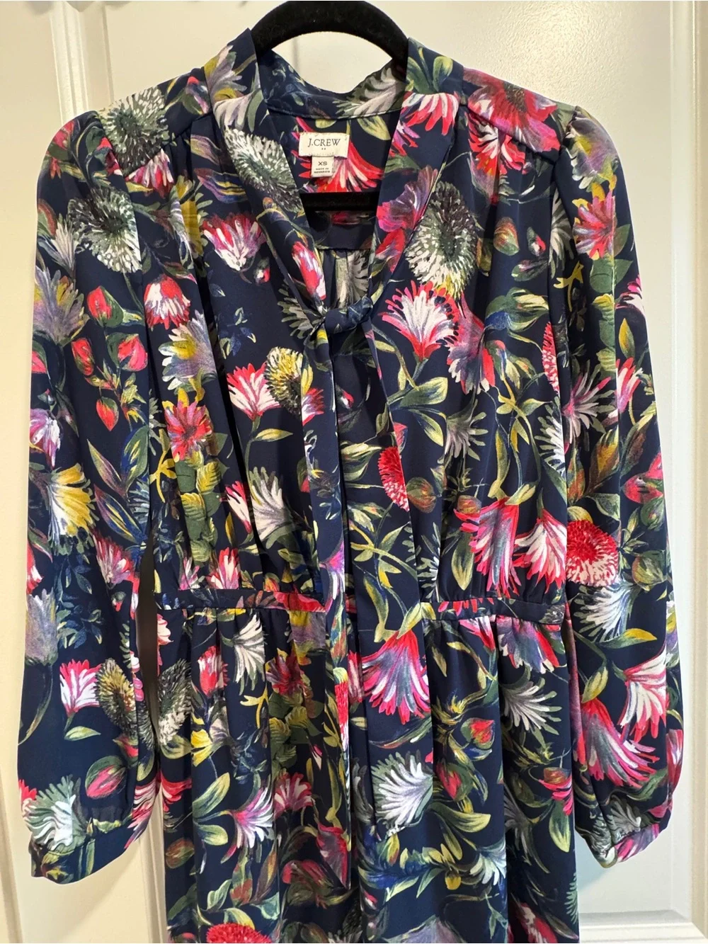 J. Crew Navy Tropical Dress